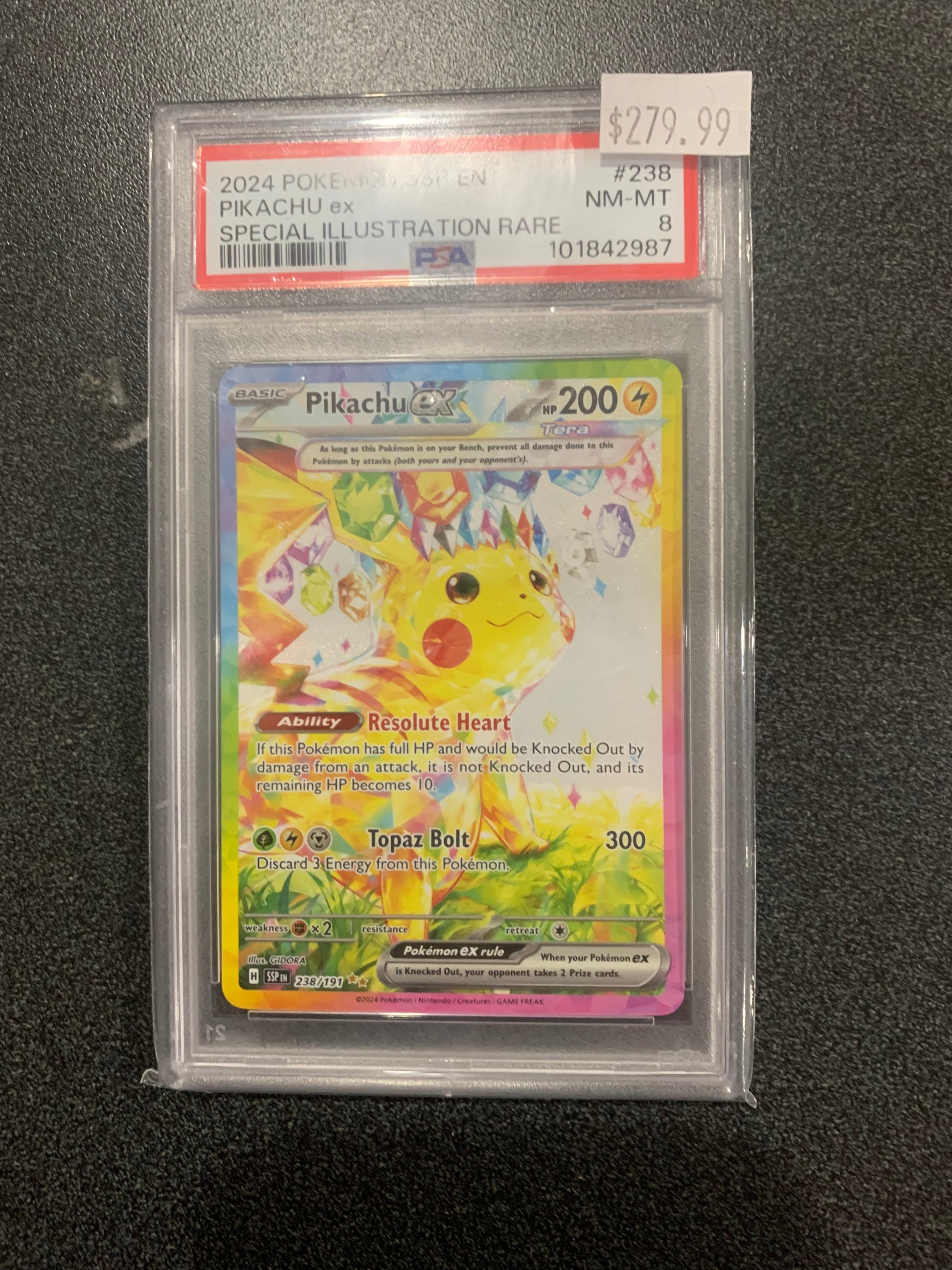 Pokemon: PSA 8 Pikachu ex 238/191 - Surging Sparks