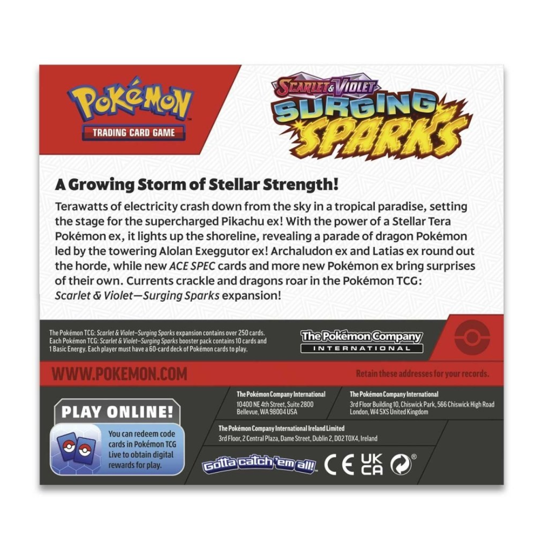 Pokemon English TCG -Scarlet & Violet - Surging Sparks SV08 Booster Box [INSTOCK]